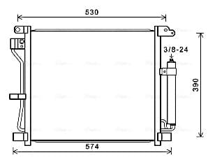 AVA QUALITY COOLING Kondenzátor klimatizácie DN5403D 1