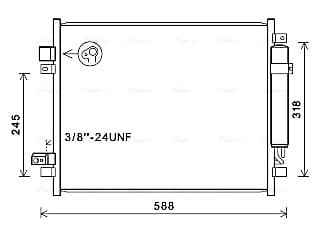 AVA QUALITY COOLING Kondenzátor klimatizácie DN5428D 1