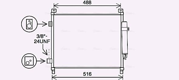AVA QUALITY COOLING Kondenzátor klimatizácie DN5436D 1