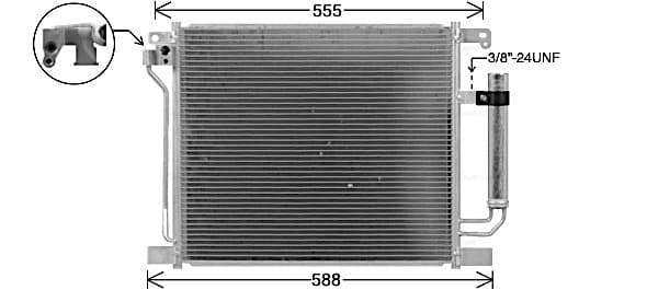 AVA QUALITY COOLING Kondenzátor klimatizácie DN5467D 1