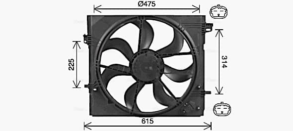 AVA QUALITY COOLING Ventilátor chladenia motora DN7540 1