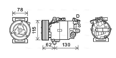 AVA QUALITY COOLING Kompresor klimatizácie DNAK386 1
