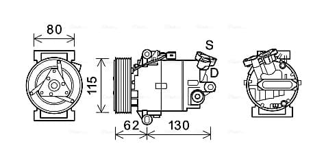 AVA QUALITY COOLING Kompresor klimatizácie DNAK390 1