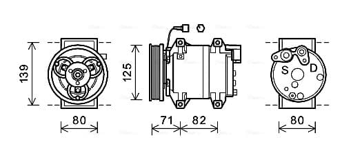 AVA QUALITY COOLING Kompresor klimatizácie DNK377 1