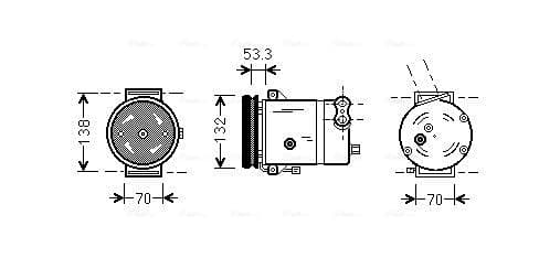 AVA QUALITY COOLING Kompresor klimatizácie DWAK018 1