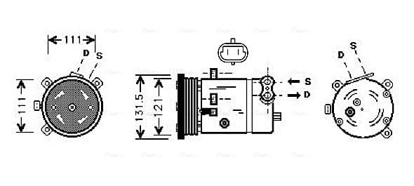 AVA QUALITY COOLING Kompresor klimatizácie DWAK038 1