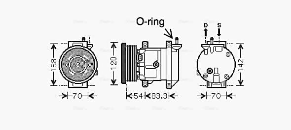 AVA QUALITY COOLING Kompresor klimatizácie DWAK071 1