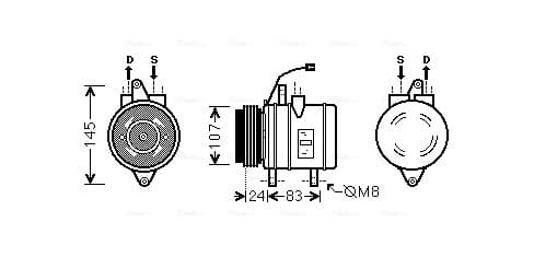 AVA QUALITY COOLING Kompresor klimatizácie DWK096 1