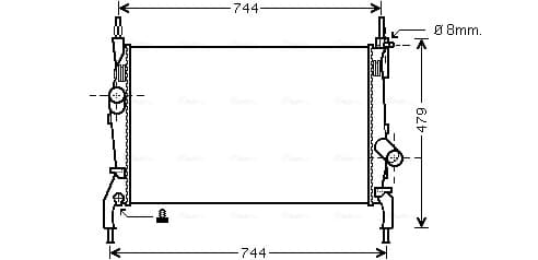 AVA QUALITY COOLING Chladič motora FD2404 1