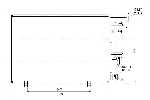 AVA QUALITY COOLING Kondenzátor klimatizácie FD5707D 1