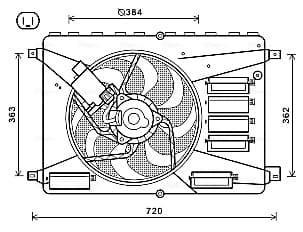 AVA QUALITY COOLING Ventilátor chladenia motora FD7556 1