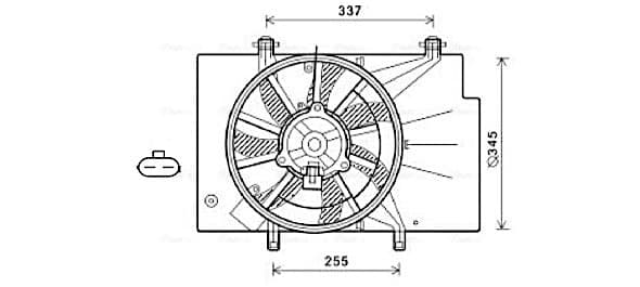 AVA QUALITY COOLING Ventilátor chladenia motora FD7559 1