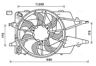 AVA QUALITY COOLING Ventilátor chladenia motora FD7577 1