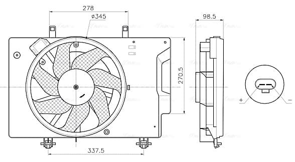 AVA QUALITY COOLING Ventilátor chladenia motora FD7709 1