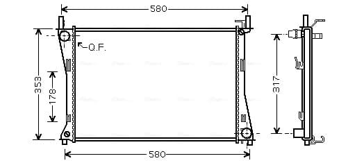 AVA QUALITY COOLING Chladič motora FDA2325 1