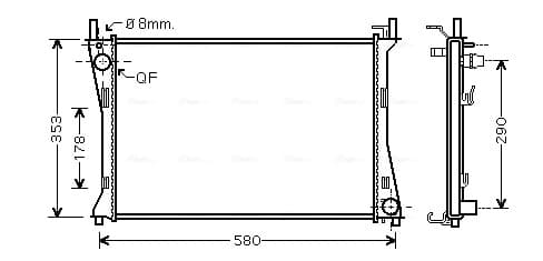 AVA QUALITY COOLING Chladič motora FDA2400 1