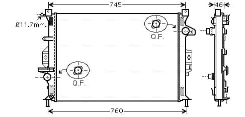 AVA QUALITY COOLING Chladič motora FDA2421 1