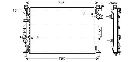 AVA QUALITY COOLING Chladič motora FDA2425 1