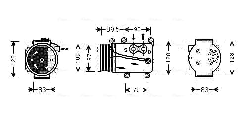 AVA QUALITY COOLING Kompresor klimatizácie FDAK082 1