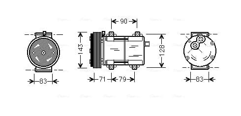 AVA QUALITY COOLING Kompresor klimatizácie FDAK279 1