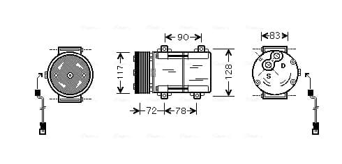 AVA QUALITY COOLING Kompresor klimatizácie FDAK285 1