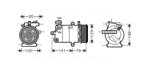 AVA QUALITY COOLING Kompresor klimatizácie FDAK417 1