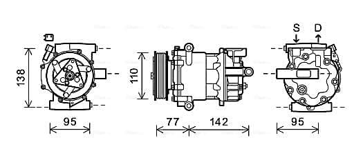 AVA QUALITY COOLING Kompresor klimatizácie FDAK470 1