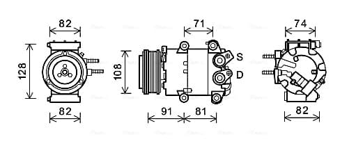 AVA QUALITY COOLING Kompresor klimatizácie FDAK498 1