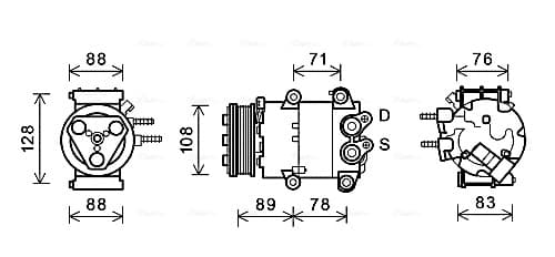 AVA QUALITY COOLING Kompresor klimatizácie FDAK571 1