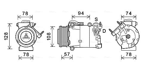 AVA QUALITY COOLING Kompresor klimatizácie FDAK587 1