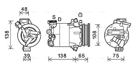 AVA QUALITY COOLING Kompresor klimatizácie FDAK595 1