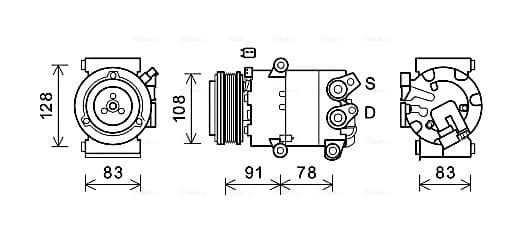 AVA QUALITY COOLING Kompresor klimatizácie FDAK621 1