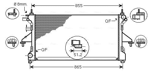 AVA QUALITY COOLING Chladič motora FT2398 1