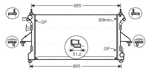 AVA QUALITY COOLING Chladič motora FT2464 1