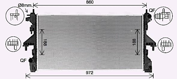 AVA QUALITY COOLING Chladič motora FT2481 1
