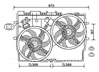 AVA QUALITY COOLING Ventilátor chladenia motora FT7585 1