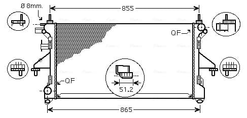AVA QUALITY COOLING Chladič motora FTA2399 1