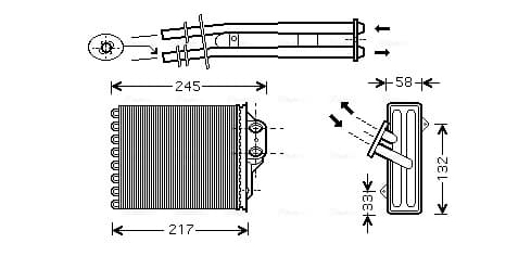 AVA QUALITY COOLING Výmenník tepla vnútorného kúrenia FTA6350 1