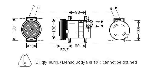 AVA QUALITY COOLING Kompresor klimatizácie FTAK088 1