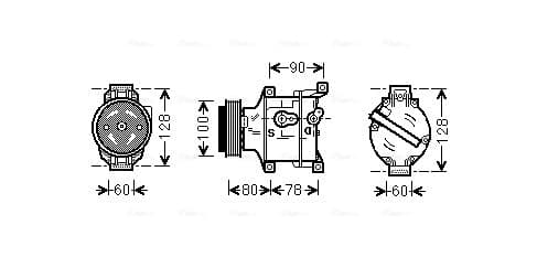 AVA QUALITY COOLING Kompresor klimatizácie FTAK103 1