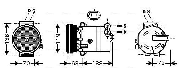 AVA QUALITY COOLING Kompresor klimatizácie FTAK334 1