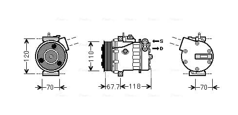 AVA QUALITY COOLING Kompresor klimatizácie FTK384 1