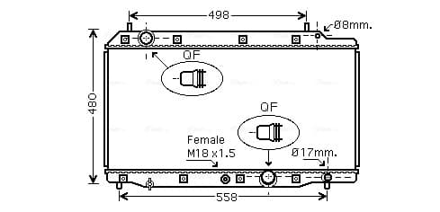 AVA QUALITY COOLING Chladič motora HD2215 1