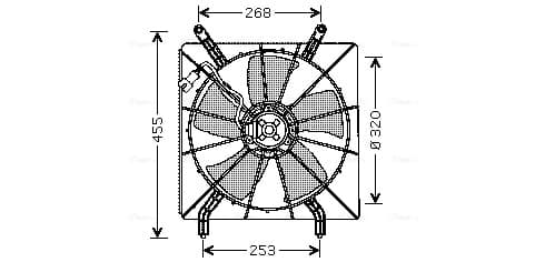 AVA QUALITY COOLING Ventilátor chladenia motora HD7519 1