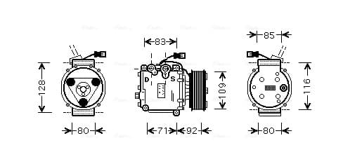 AVA QUALITY COOLING Kompresor klimatizácie HDAK169 1