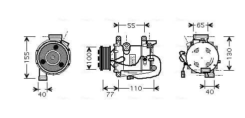 AVA QUALITY COOLING Kompresor klimatizácie HDK208 1