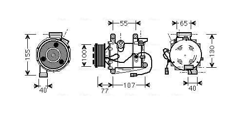 AVA QUALITY COOLING Kompresor klimatizácie HDAK232 1