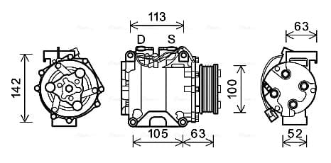 AVA QUALITY COOLING Kompresor klimatizácie HDAK237 1