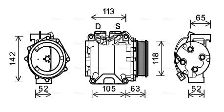 AVA QUALITY COOLING Kompresor klimatizácie HDAK238 1