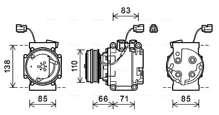 AVA QUALITY COOLING Kompresor klimatizácie HDAK260 1